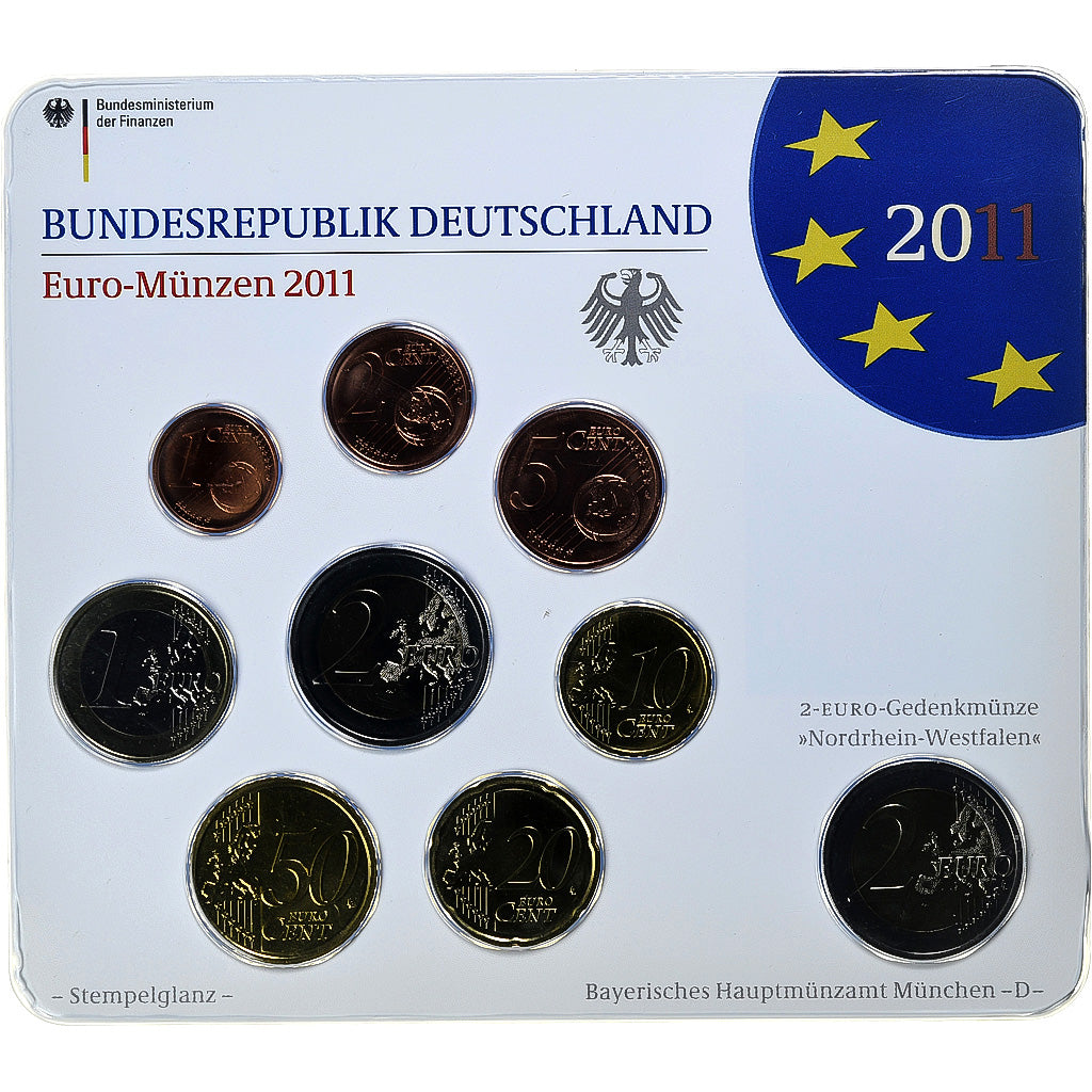 Federale Duitse Republiek, Set 1 ct. - 2 Euro + 2€, Kölner Dom, Coin card