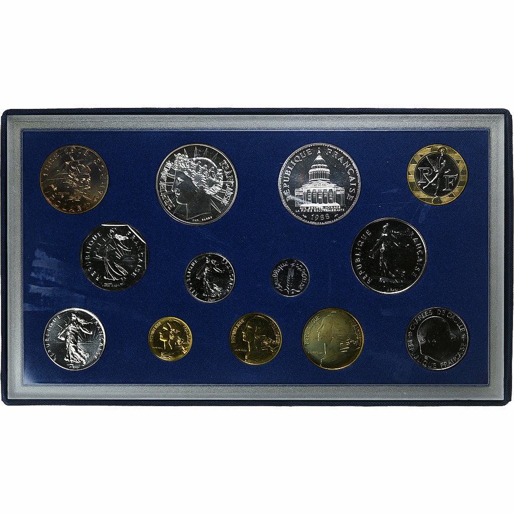 Frankreich, Coffret 1 c. à 100 frs., 1988, MDP, FDC, STGL