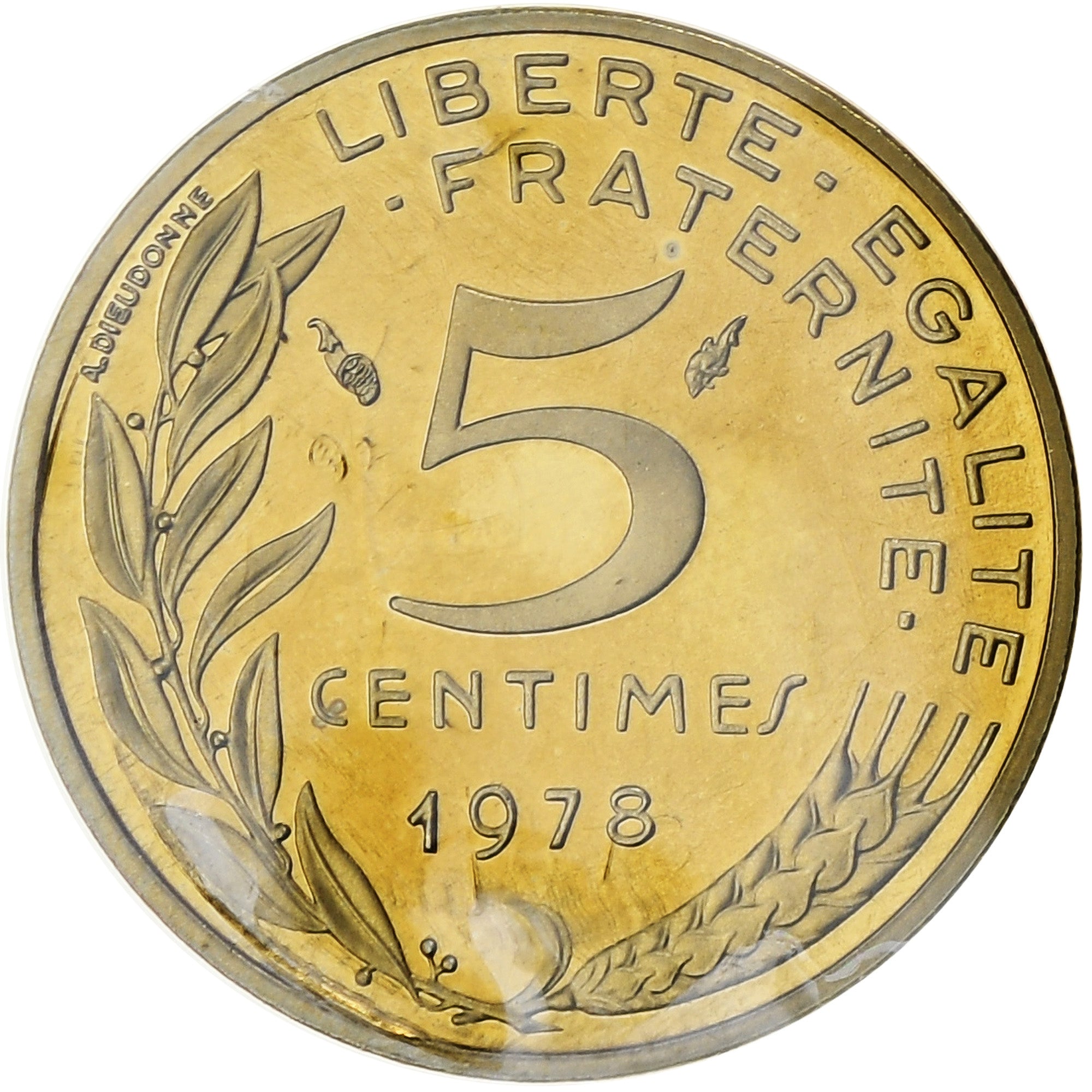 France, 5 Centimes, Marianne, 1978, MDP, Piéfort, Cupro-nickel Aluminium, FDC