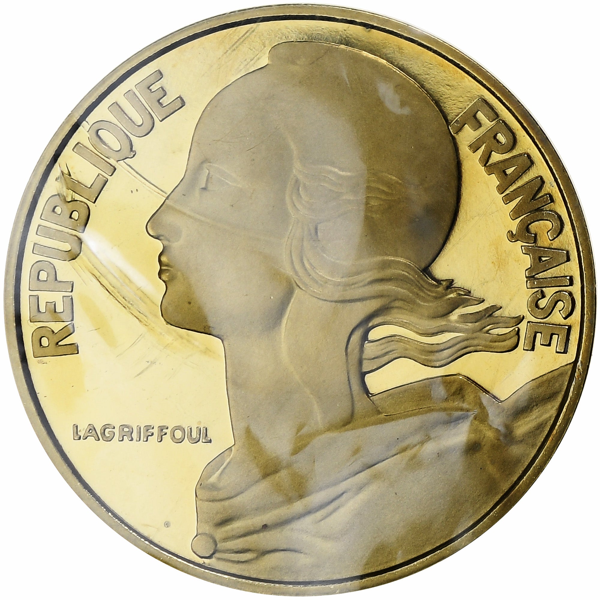 Francia, 20 Centimes, Marianne, 1978, MDP, Piéfort, Rame-nichel-alluminio, FDC