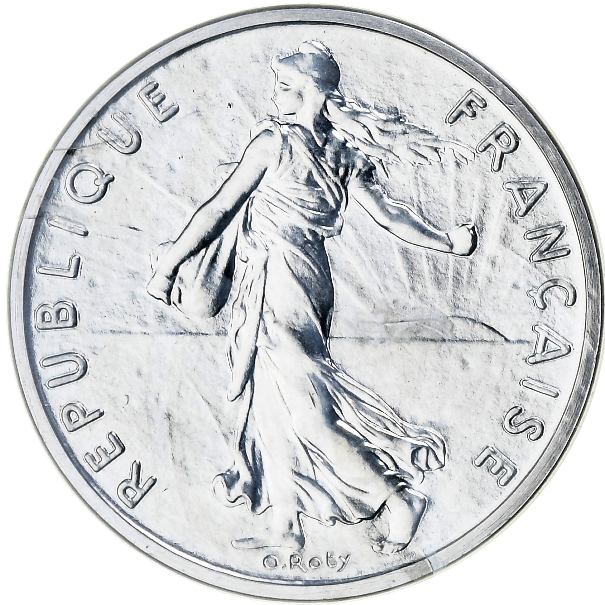 France, 1/2 Franc, Semeuse, 1977, MDP, Piéfort, Nickel, FDC, Gadoury:91.P1