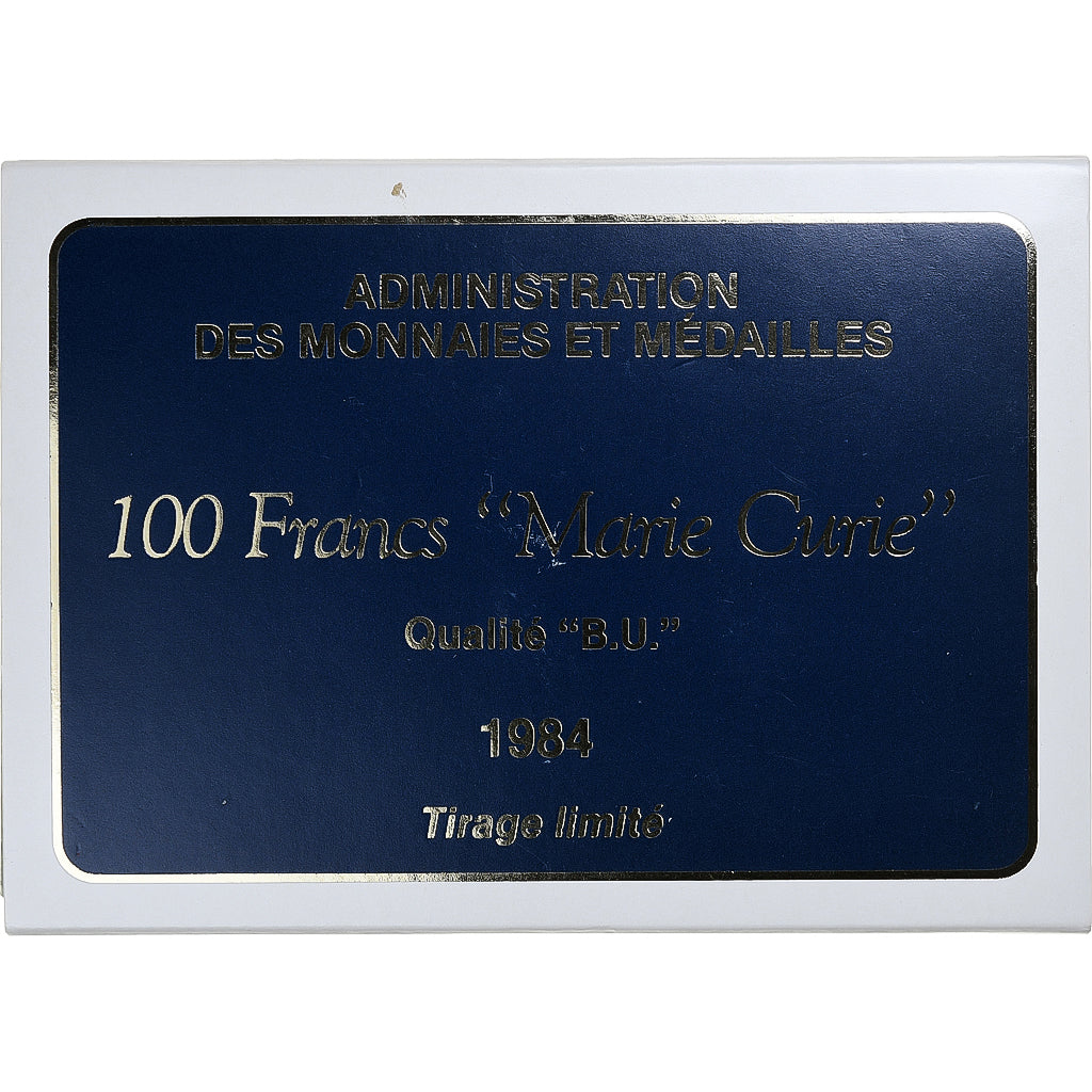 France, 100 Francs, Marie Curie, 1984, MDP, BU, Silver, MS(65-70)