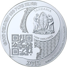 Zanzibar, 1000 Shillings, 1 Vera Silver Oz, 2015, PP, Silber, STGL