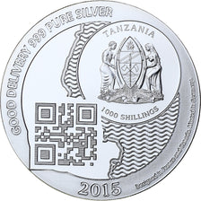 Zanzibar, 1000 Shillings, 1 Vera Silver Oz, 2015, Proof, Silver, MS(65-70)
