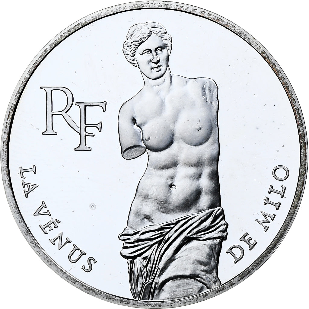 France, 100 Francs, Vénus de Milo, 1993, MDP, BE, Silver, MS(64)