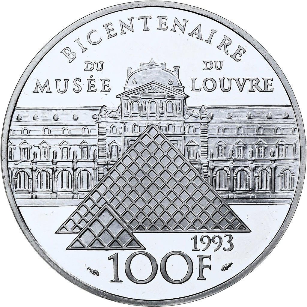 France, 100 Francs, Vénus de Milo, 1993, MDP, BE, Silver, MS(64)