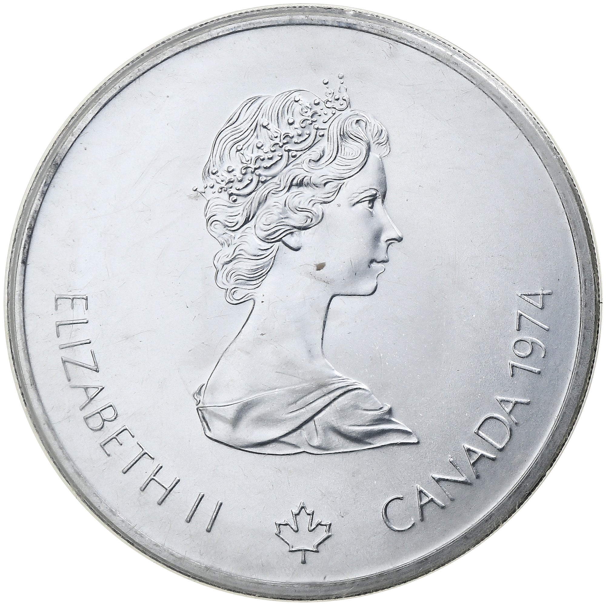 Canada, Elizabeth II, 10 Dollars, 1976 Olympics - Head of Zeus, 1974, Ottawa