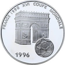 Benin, 1000 Francs CFA, World Cup France 1998, 1996, Proof, Silver, MS(65-70)