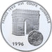Benin, 1000 Francs CFA, World Cup France 1998, 1996, Proof, Silver, MS(65-70)
