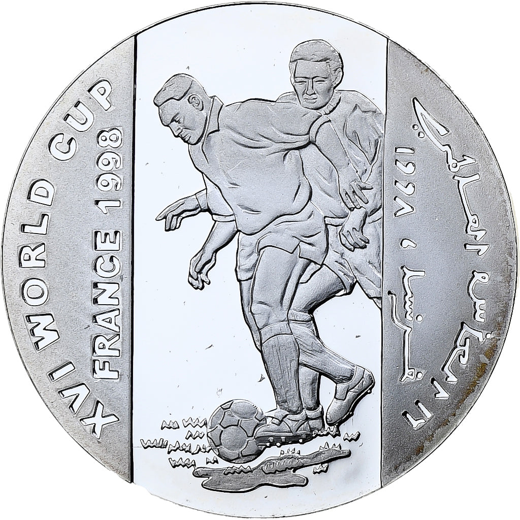 Somalia, 10000 Shillings, World Cup France 1998, 1998, Proof, Silver, MS(65-70)