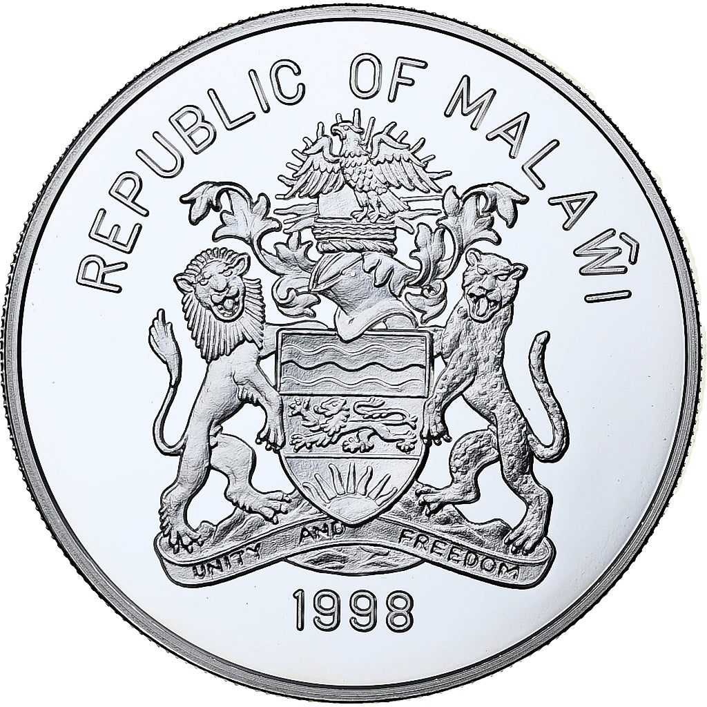 Malawi, 20 Kwacha, World Cup France 1998, 1998, Proof, Silver, MS(65-70)