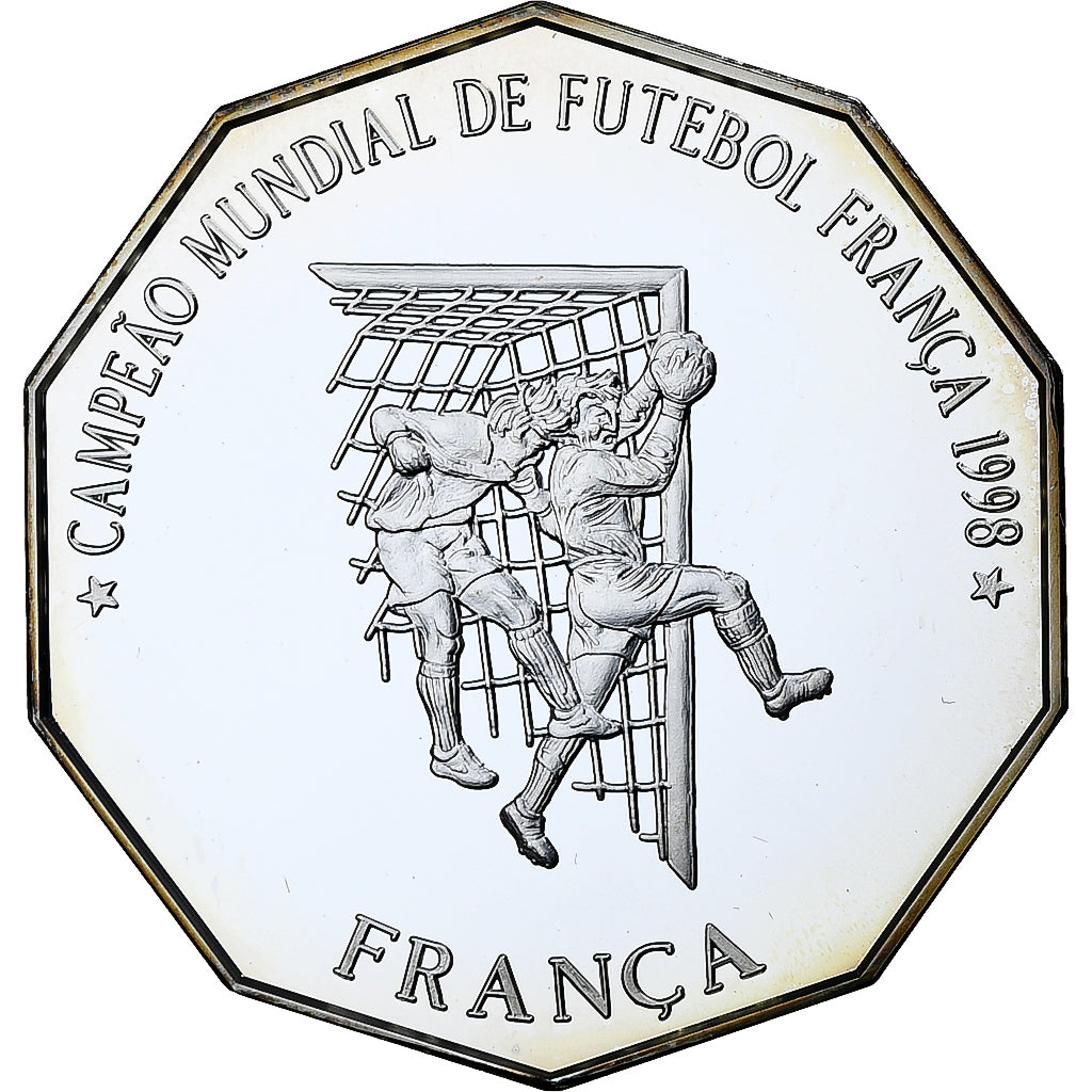 São Tomé and Príncipe, 1000 Dobras, World Cup France 1998, 1998, Proof