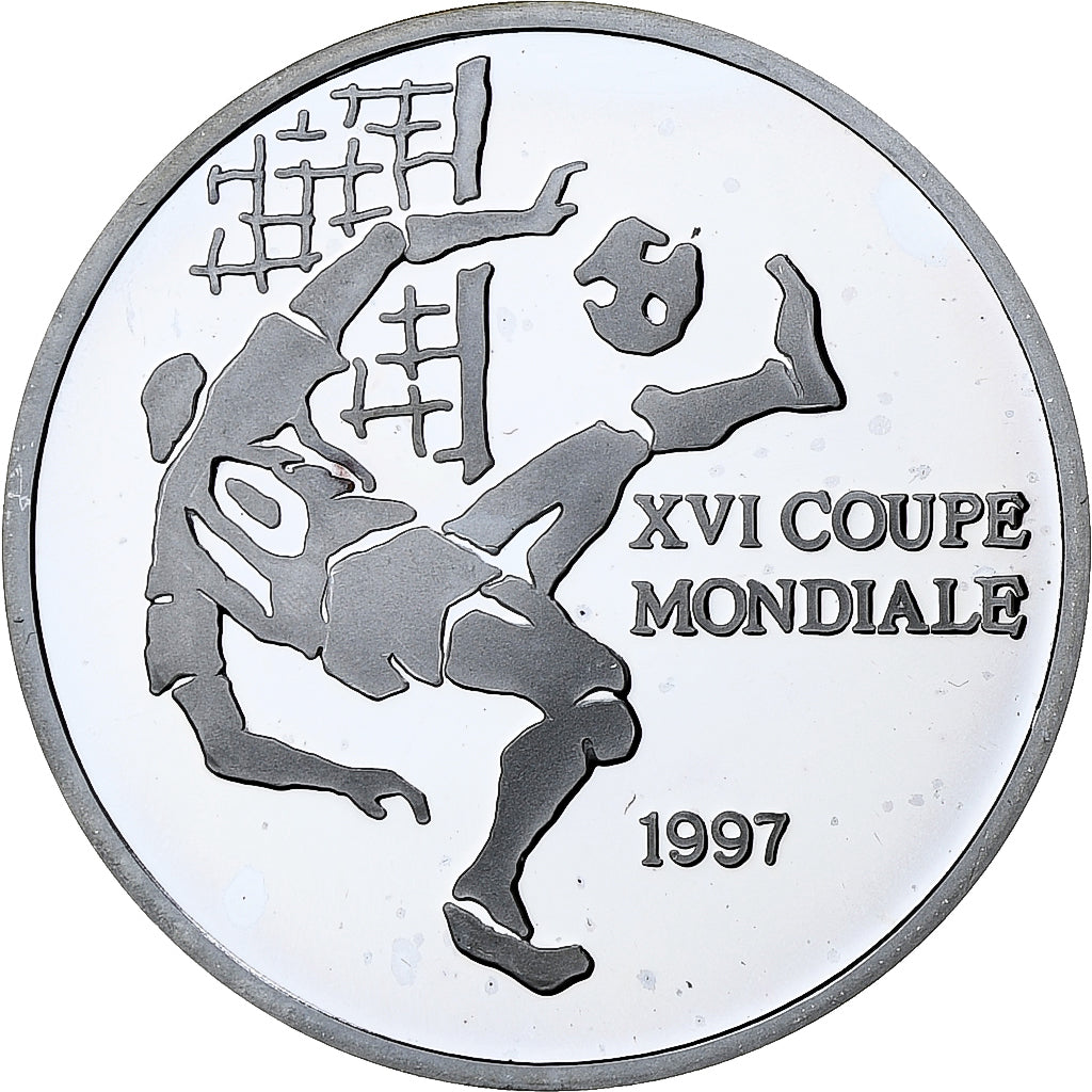 Republiek Congo, 1000 Francs, World Cup France 1998, 1997, Proof, Zilver, FDC