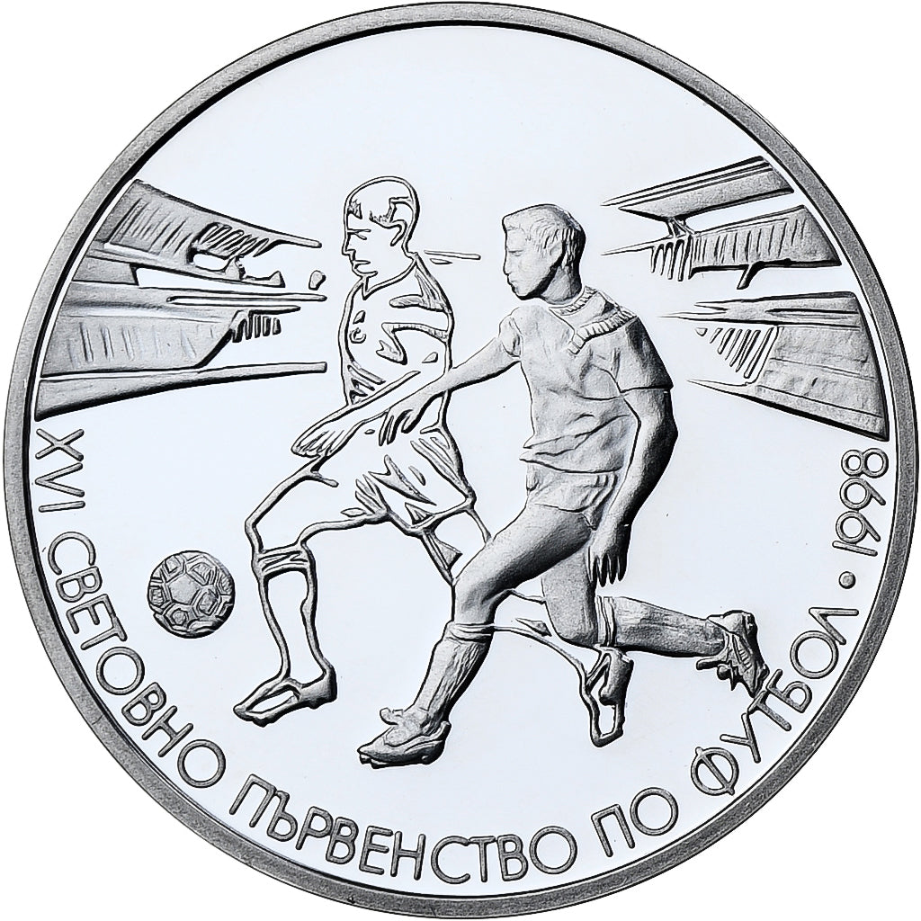Bulgaria, 500 Leva, World Cup France 1998, 1998, Proof, Silver, MS(65-70)