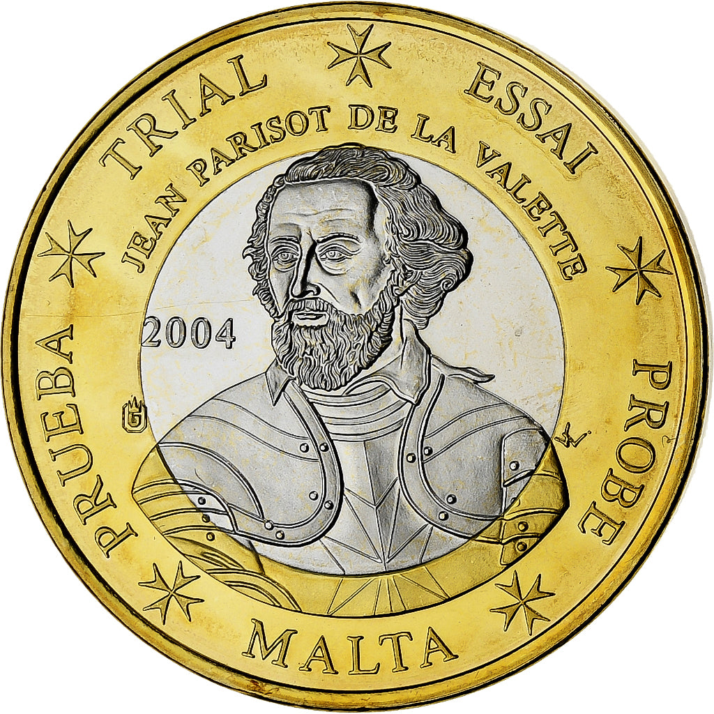 Malta, Euro, Fantasy euro patterns, Essai-Trial, 2004, Bi-Metallic, MS(65-70)