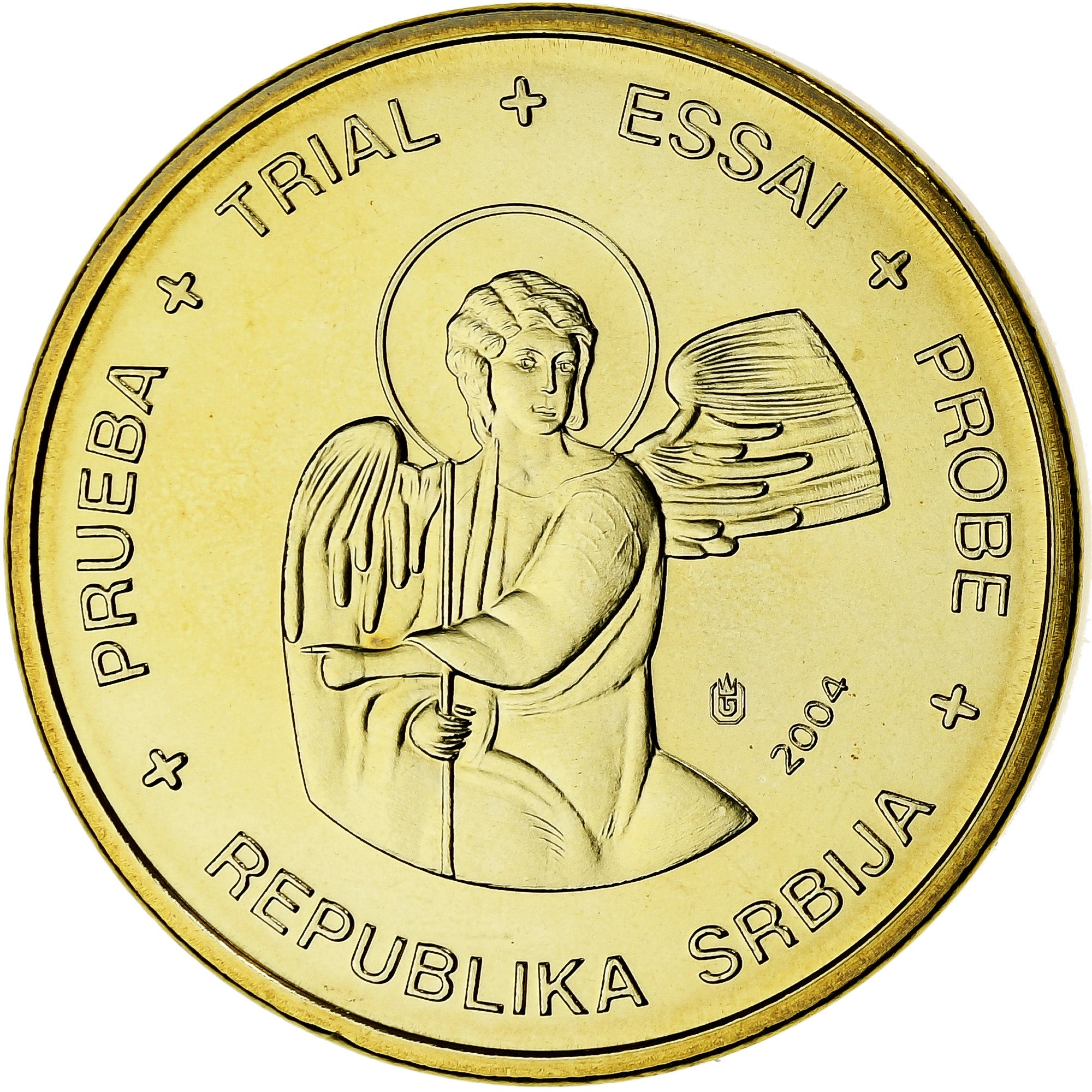Sérvia, 50 Euro Cent, Fantasy euro patterns, Essai-Trial, 2004, Nordic gold