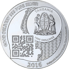 Zanzibar, 1000 Shillings, 1 Vera Silver Oz, 2015, Proof, Silver, MS(65-70)