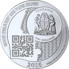 Zanzibar, 1000 Shillings, 1 Vera Silver Oz, 2015, Proof, Silver, MS(65-70)