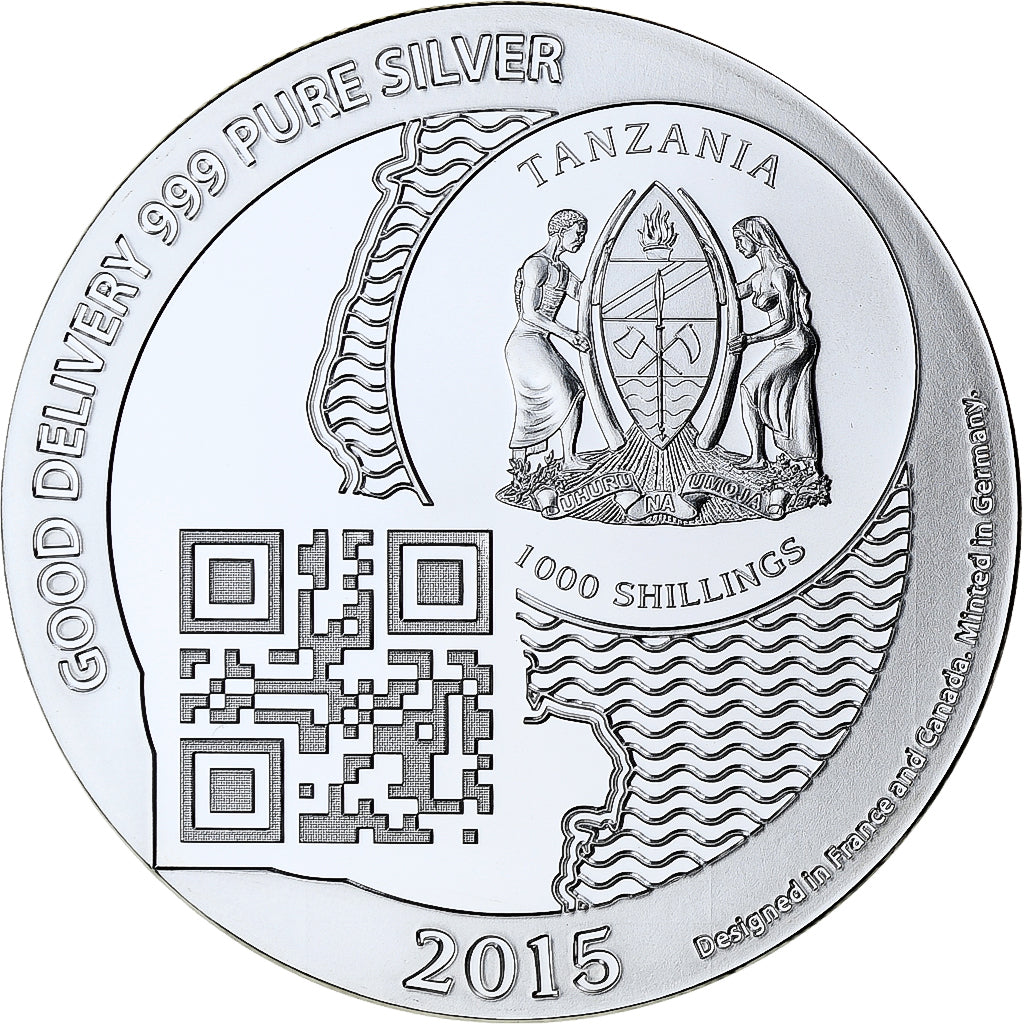 Zanzibar, 1000 Shillings, 1 Vera Silver Oz, 2015, PP, Silber, STGL
