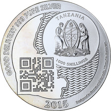 Zanzibar, 1000 Shillings, 1 Vera Silver Oz, 2015, Proof, Silver, MS(65-70)