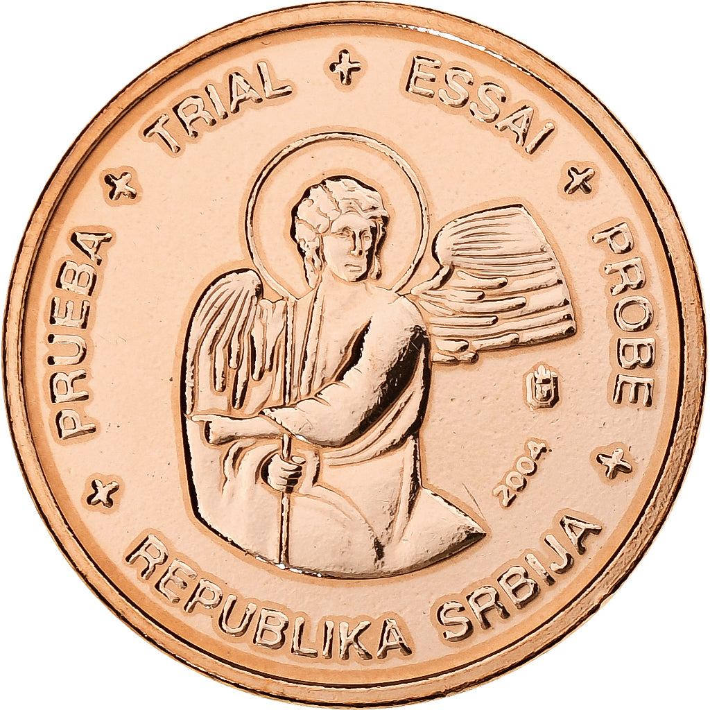 Serbien, 2 Euro Cent, Fantasy euro patterns, Essai-Trial, 2004, Copper Plated