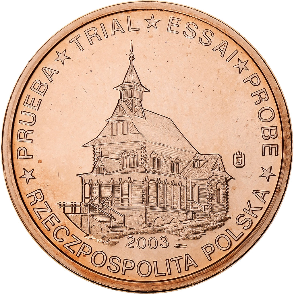 Polen, 2 Euro Cent, Fantasy euro patterns, Essai-Trial, 2003, Copper Plated