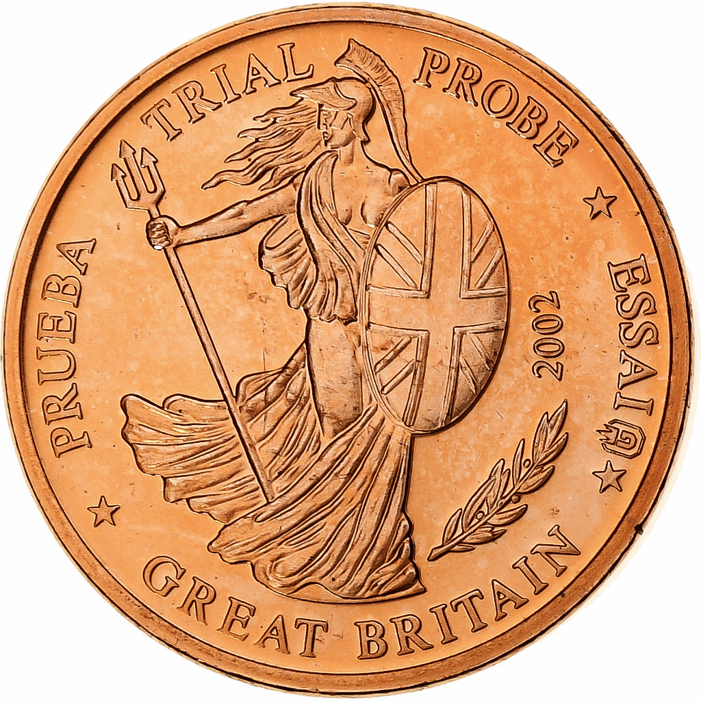 Großbritannien, Euro Cent, Fantasy euro patterns, Essai-Trial, 2002, Copper