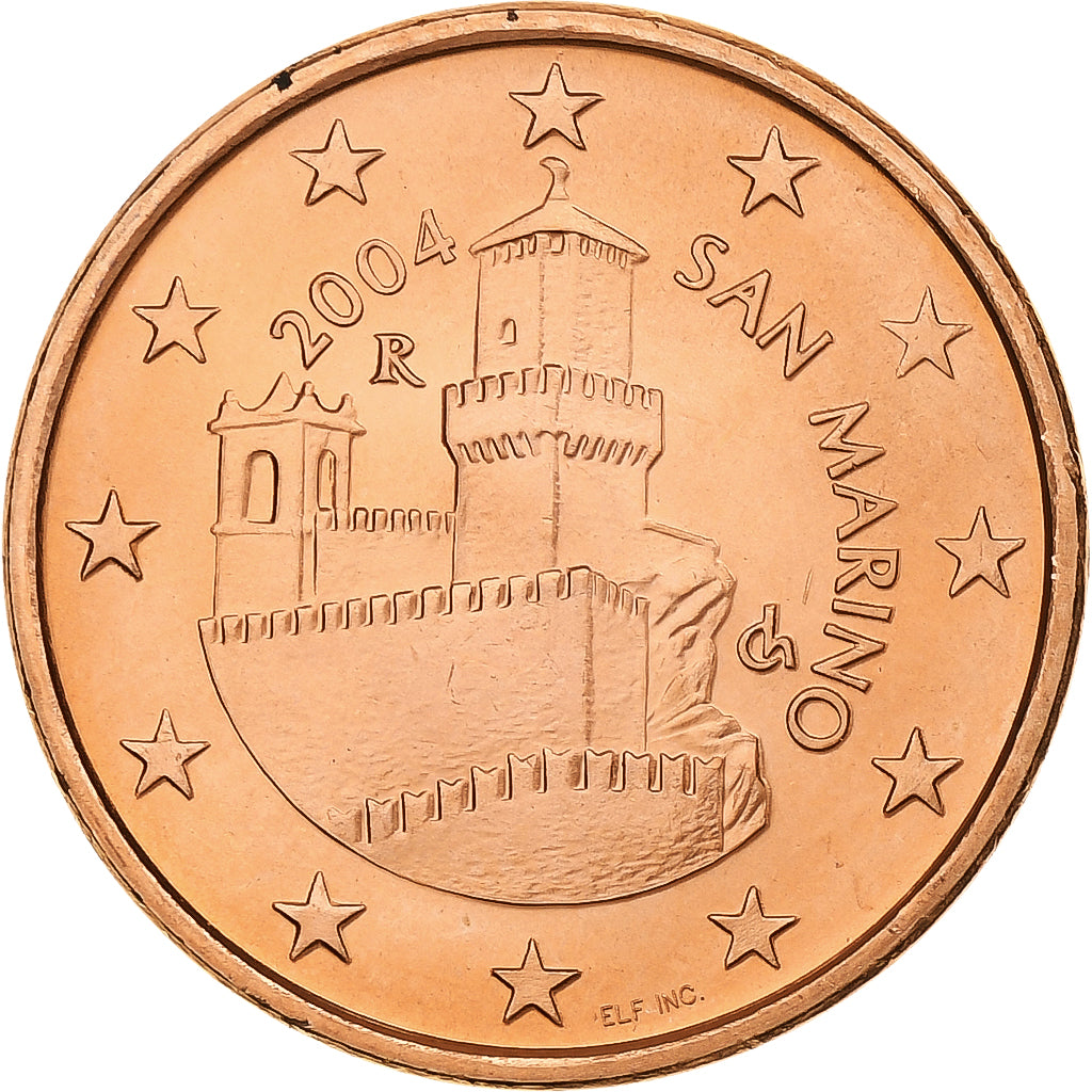 San Marino, 5 Euro Cent, 2004, Rome, Aço Cromado a Cobre, MS(65-70)