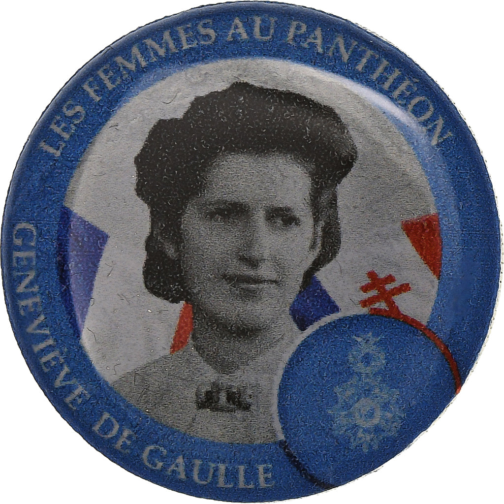 França, Token, Femmes Au Panthéon - Geneviève De Gaulle, Níquel, EF(40-45)