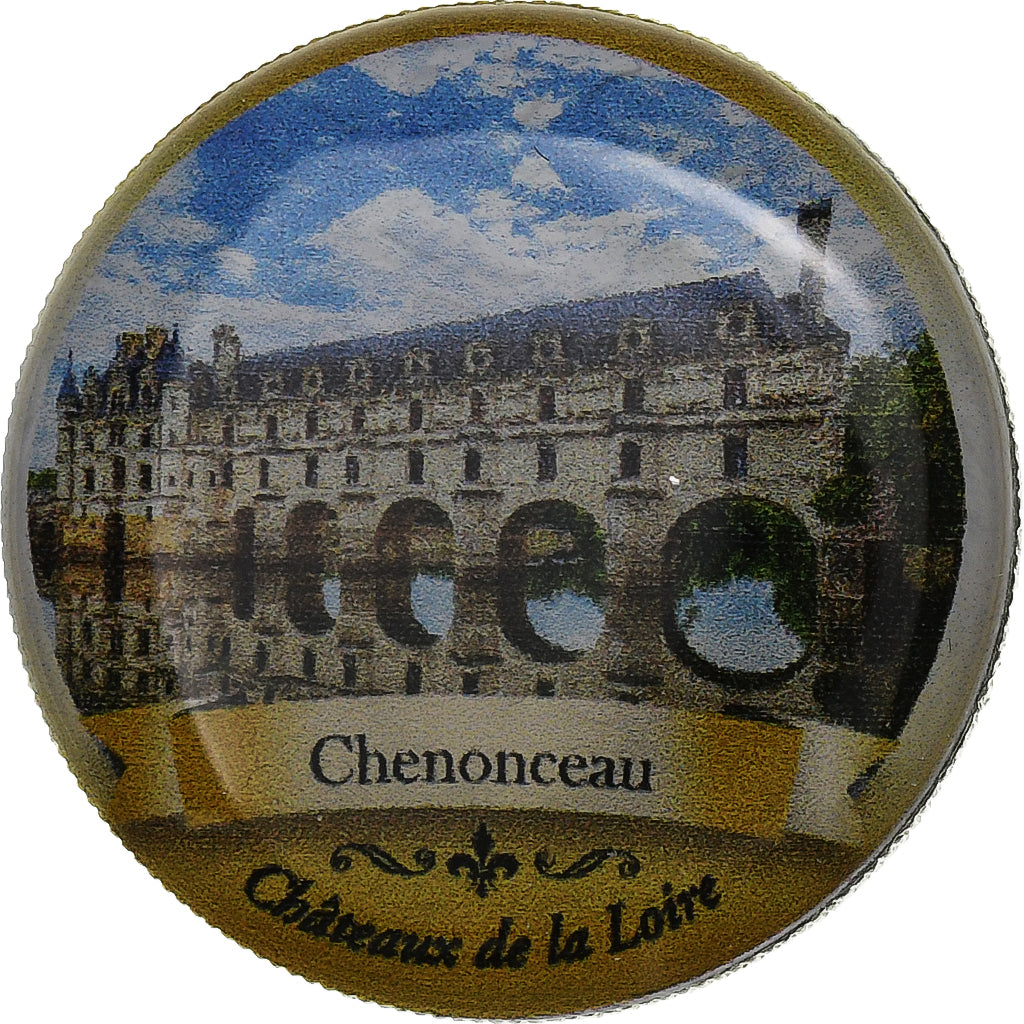 Francia, zeton, Châteaux de la Loire, Chenonceau, Níquel, MBC