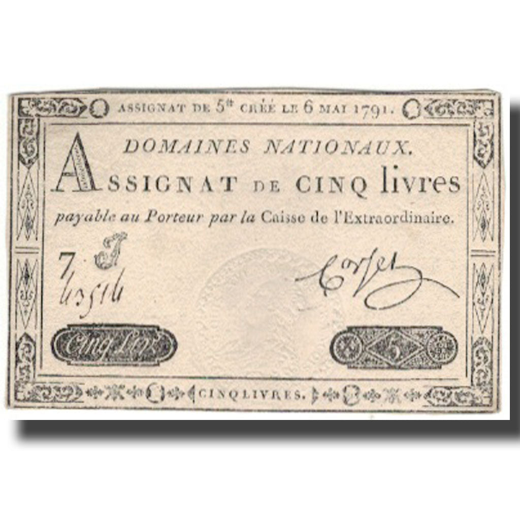 Frankreich, 5 Livres, 1791, 1791-05-06, VZ, KM:A42, Lafaurie:137