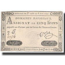 Frankreich, 5 Livres, 1791, 1791-05-06, VZ, KM:A42, Lafaurie:137