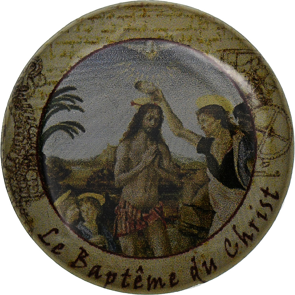 Włochy, Token, Léonard de Vinci - Le baptême du Christ, Nikiel, EF(40-45)