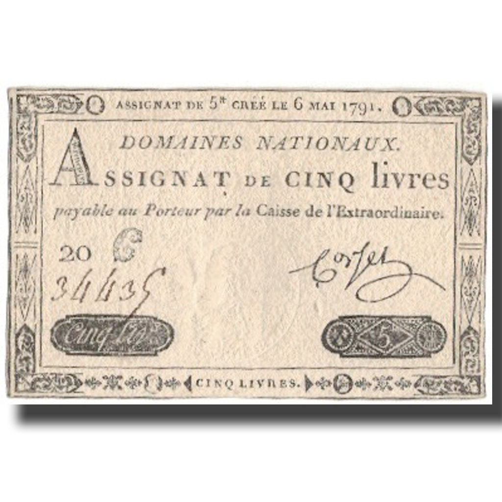 Francia, 5 Livres, 1791, 1791-05-06, SPL-, KM:A42, Lafaurie:137