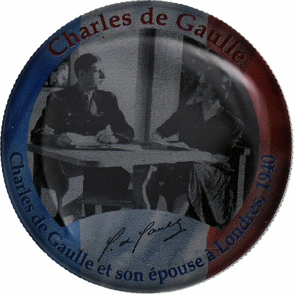 France, Token, Charles de Gaulle, De Gaulle & son épouse à Londres, Nickel