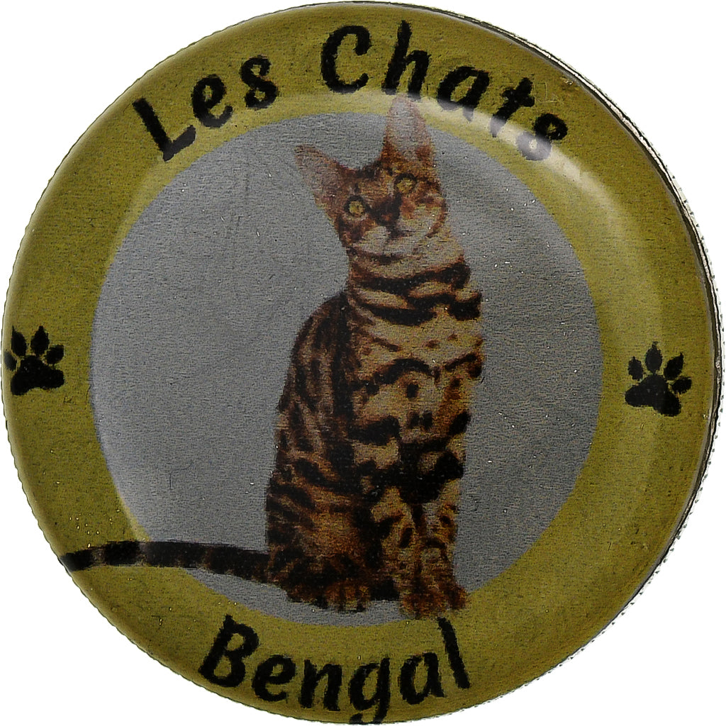 France, Token, Les Chats - Bengal, Nickel, EF(40-45)