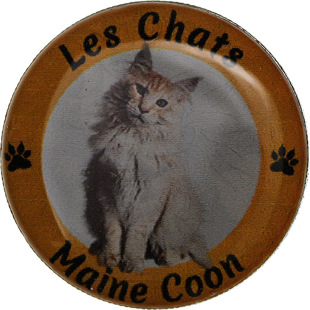 France, Token, Les Chats - Maine Coon, Nickel, EF(40-45)
