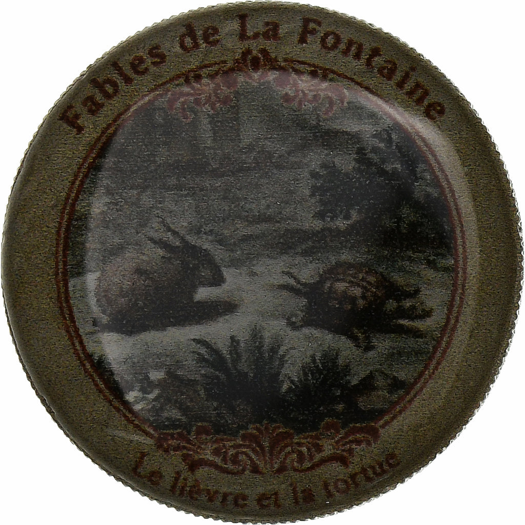 France, Jeton, Fables de La Fontaine, Le lièvre & la tortue, Nickel, TTB