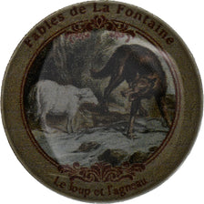 France, Token, Fables de La Fontaine, Le loup & l'agneau, Nickel, EF(40-45)