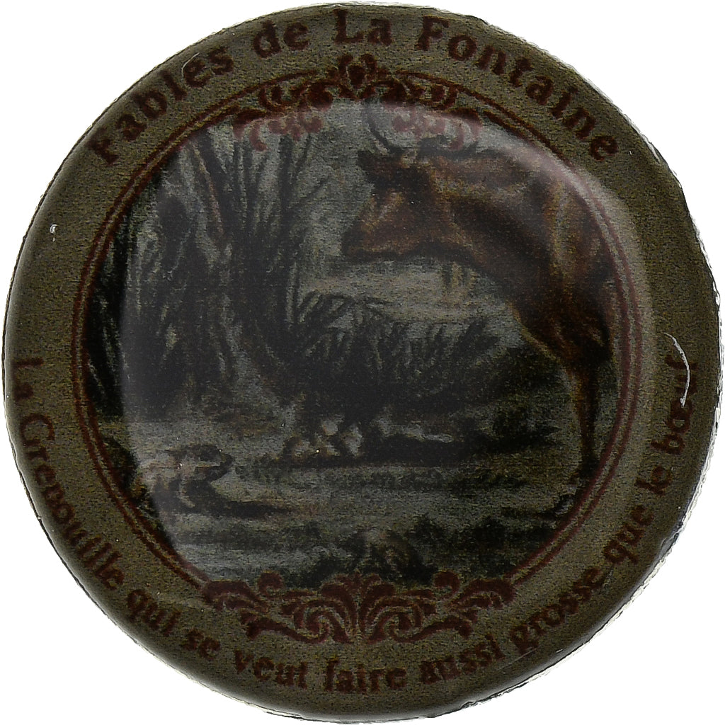 France, Jeton, Fables de La Fontaine, La Grenouille & le Boeuf, Nickel, TTB