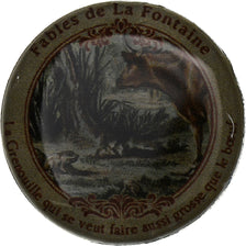 France, Jeton, Fables de La Fontaine, La Grenouille & le Boeuf, Nickel, TTB