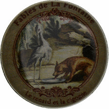 Frankreich, betaalpenning, Fables de La Fontaine, Le renard & la cigogne
