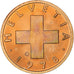 Switzerland, 1 Rappen, Croix Suisse, 1978, Bern, Proof, Bronze, MS(64), KM:46