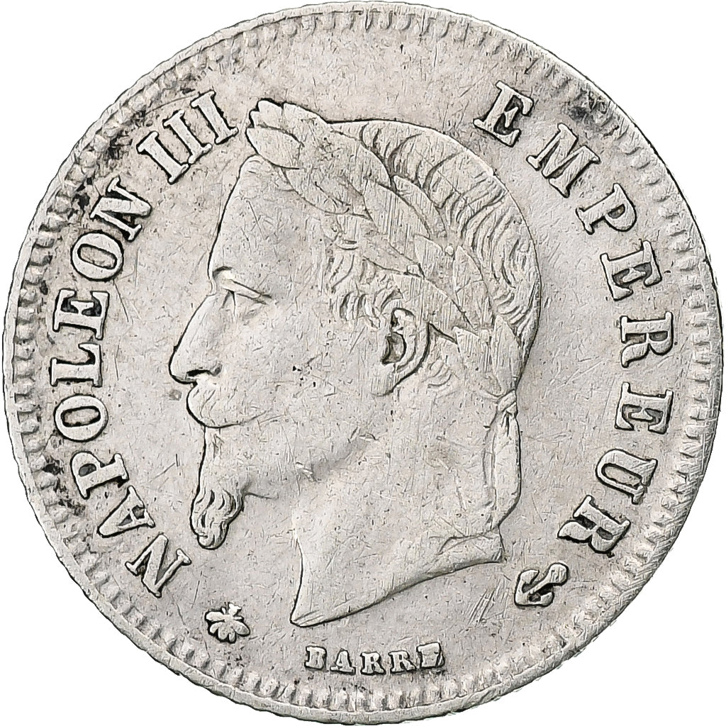 France, Napoleon III, 20 Centimes, 1866, Paris, Silver, VF(30-35), Gadoury:308