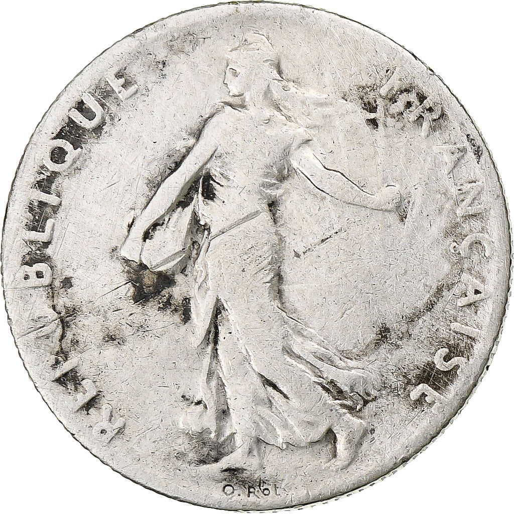France, 50 Centimes, Semeuse, 1909, Paris, Silver, VF(30-35), Gadoury:420