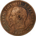 Francia, Napoleon III, 2 Centimes, 1856, Rouen, Bronzo, MB+, Gadoury:103