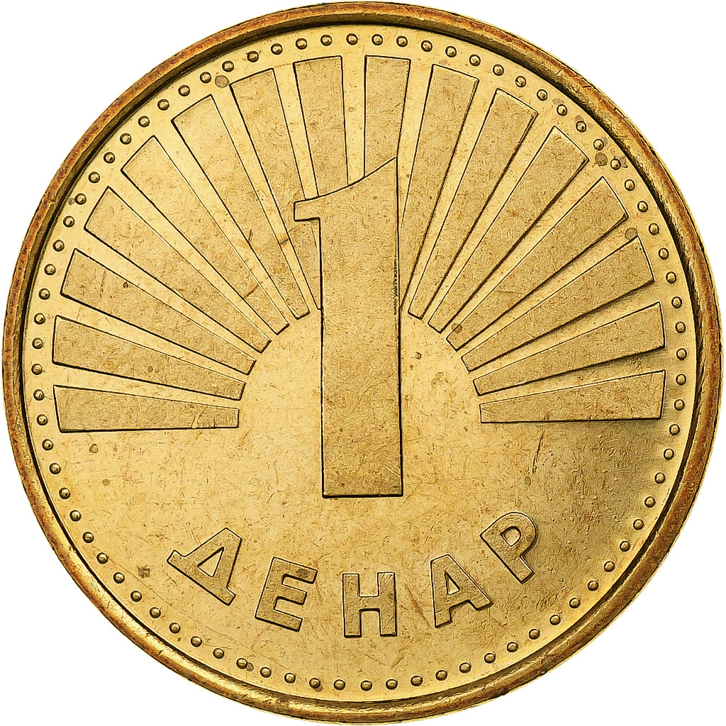 Macedonia, Denar, 1993, Brass, MS(64), KM:2