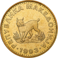 Mazedonien, 5 Denari, 1993, Messing, UNZ+, KM:4