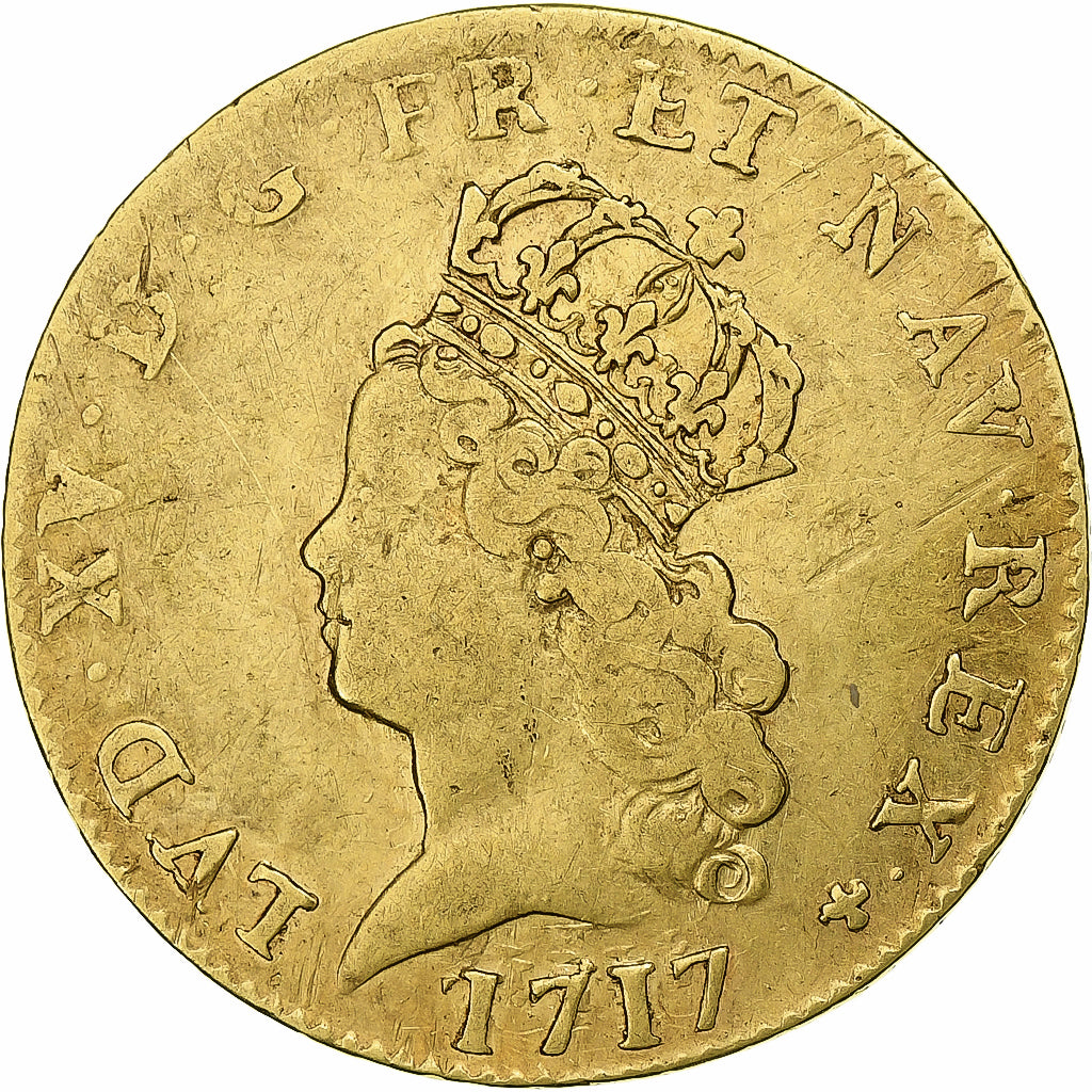 Frankrijk, Louis XV, louis d'or de Noailles, 1717, Paris, Goud, FR+, Gadoury:344
