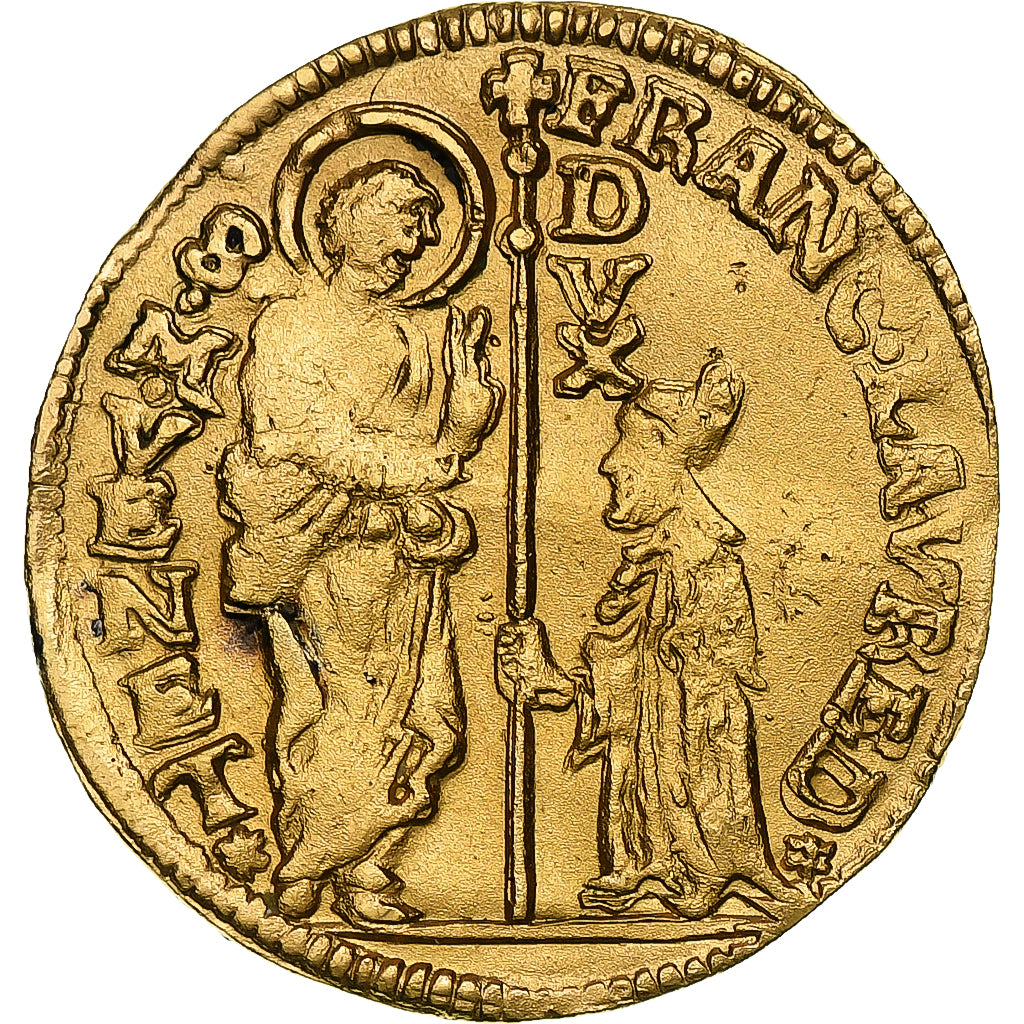 República de Veneza, Francesco Loredan, Zecchino, 1752-1762, Venice, Dourado